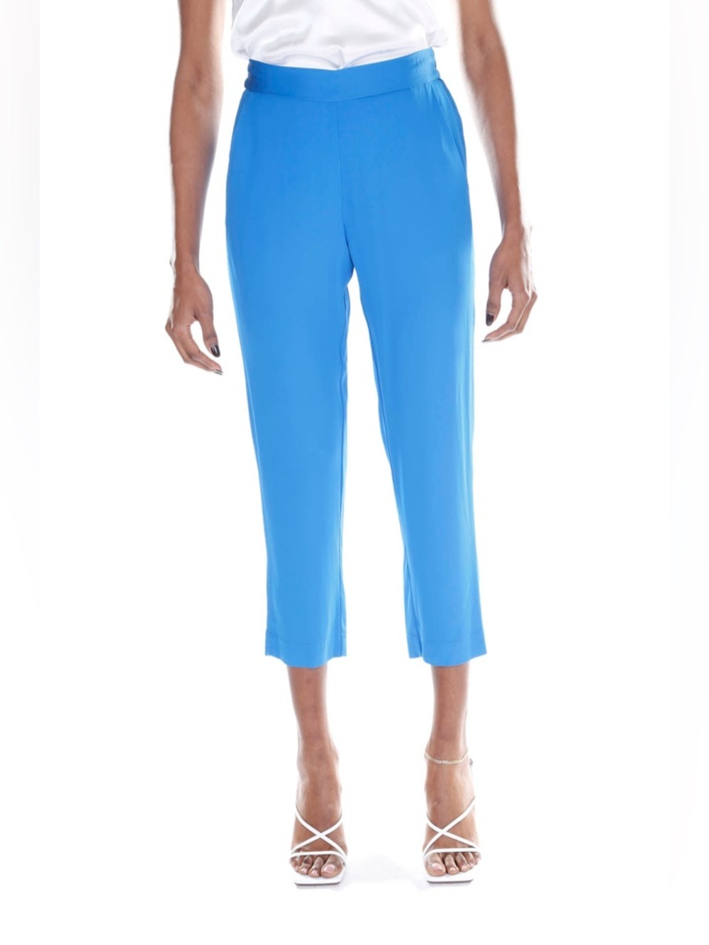 Pizza Sempione Milano Hilary Blue Pants 6 Italy Minimalist Euro Chic Coastal